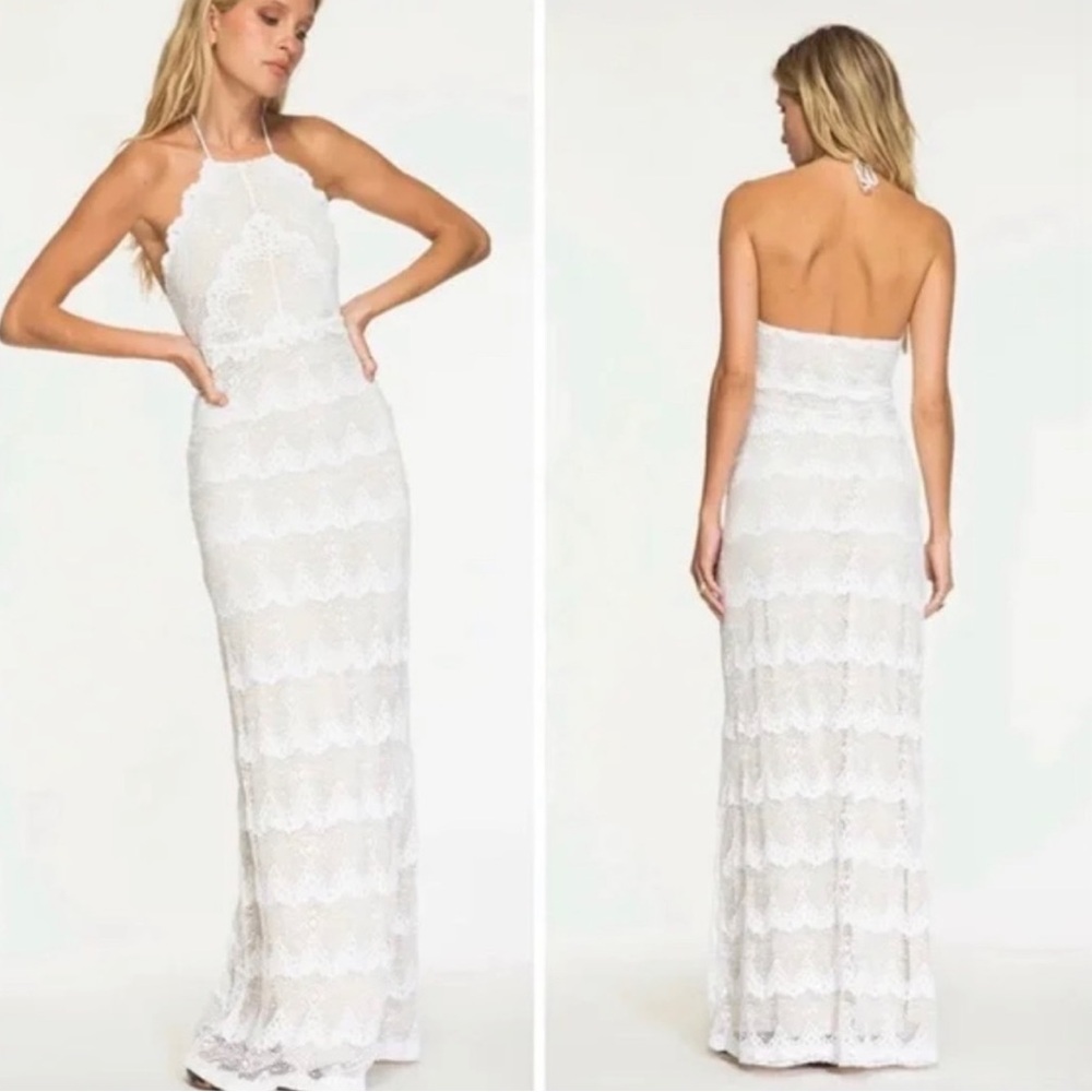 Nightcap Clothing Monaco Maxi - Lace Bridal Shower Dress